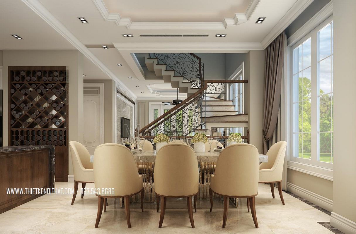 Thiết kế nội thất biệt thự Vinhomes Riverside Long Biên Hà Nội